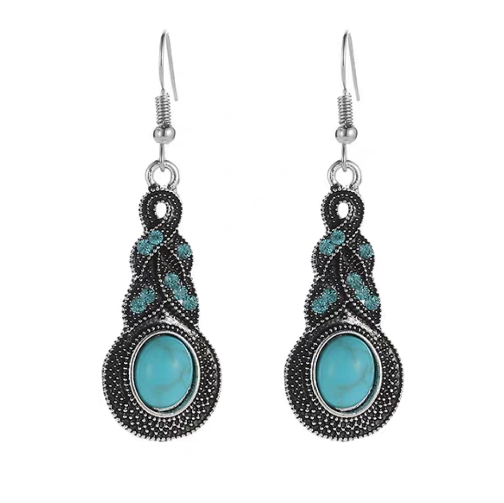 💎 3/$25 Bohemian turquoise rhinestones teardrops earrings